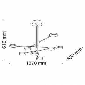 Люстра на штанге Maytoni Fad MOD070PL-L48B3K в Качканаре - kachkanar.mebel24.online | фото 8