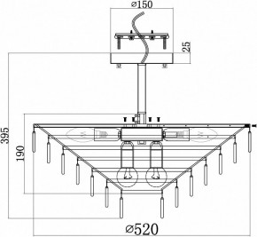 Люстра на штанге Maytoni Mazzo MOD130CL-11G в Качканаре - kachkanar.mebel24.online | фото 5
