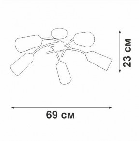 Люстра на штанге Vitaluce V2850 V2850-1/5PL в Качканаре - kachkanar.mebel24.online | фото 5