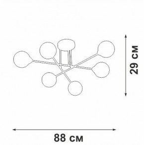 Люстра на штанге Vitaluce V3931 V3931-1/6PL в Качканаре - kachkanar.mebel24.online | фото 4
