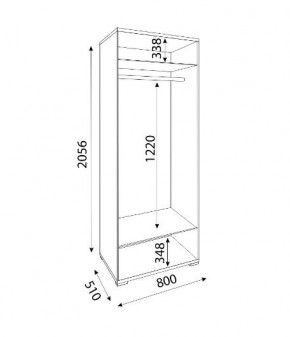 Мармарис (гостиная) М01 Шкаф (2 двери) в Качканаре - kachkanar.mebel24.online | фото 2