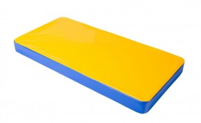 Мат гимнастический 1х0,5х0,08м цв. синий-желтый в Качканаре - kachkanar.mebel24.online | фото 1