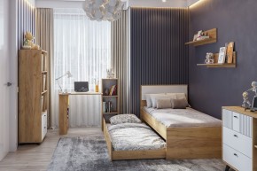 МИЛАН Детская (Дуб Золотой/Белый матовый) в Качканаре - kachkanar.mebel24.online | фото 47