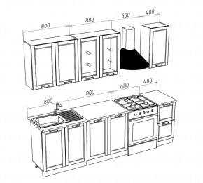 МИЛАНО Кухонный гарнитур 2,0 м Компоновка №1 (Орех) в Качканаре - kachkanar.mebel24.online | фото 3