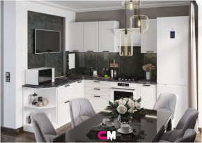 Модульная кухня Альфа холст белый в Качканаре - kachkanar.mebel24.online | фото 1