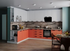 Модульная кухня Осло карбон фарфор/карбон манго в Качканаре - kachkanar.mebel24.online | фото 1