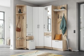 Модульная прихожая Денвер Дуб сонома/Белый в Качканаре - kachkanar.mebel24.online | фото 2