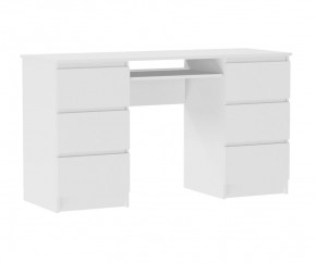 МОРИ МС-2 Стол 6 ящиков (белый) в Качканаре - kachkanar.mebel24.online | фото 2