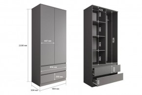 МОРИ МШ 900.2 Шкаф (графит) в Качканаре - kachkanar.mebel24.online | фото 2