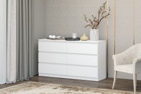 МС "Хилтон" Комод №5 1400 (6 ящ.) белый текстурный в Качканаре - kachkanar.mebel24.online | фото