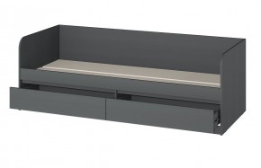 МС "Хилтон" Кровать 0,8 (графит) в Качканаре - kachkanar.mebel24.online | фото 2