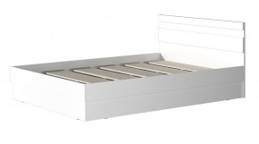 МС "Хилтон" Кровать 1,4 (Белый текстурный) в Качканаре - kachkanar.mebel24.online | фото 2