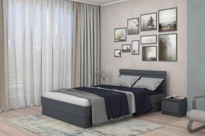 МС "Хилтон" Кровать 1,4 (графит) в Качканаре - kachkanar.mebel24.online | фото