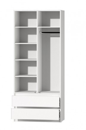 МС "Хилтон" Шкаф №3 900 (Белый текстурный) в Качканаре - kachkanar.mebel24.online | фото 3