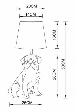 Настольная лампа декоративная Arte Lamp Bobby A1512LT-1WH в Качканаре - kachkanar.mebel24.online | фото 2
