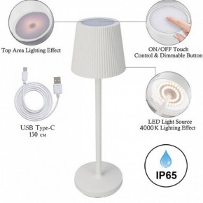 Настольная лампа декоративная Arte Lamp Fuyue A1616LT-1WH в Качканаре - kachkanar.mebel24.online | фото 3