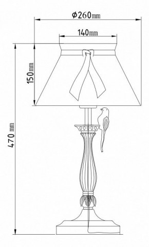 Настольная лампа декоративная Maytoni Bird ARM013-11-W в Качканаре - kachkanar.mebel24.online | фото 5