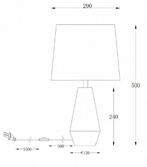 Настольная лампа декоративная Maytoni Calvin Table Z181-TL-01-B в Качканаре - kachkanar.mebel24.online | фото 2