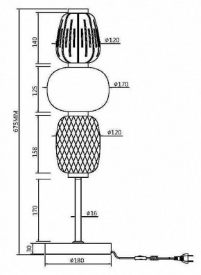 Настольная лампа декоративная Maytoni Pattern MOD267TL-L28CH3K в Качканаре - kachkanar.mebel24.online | фото 4