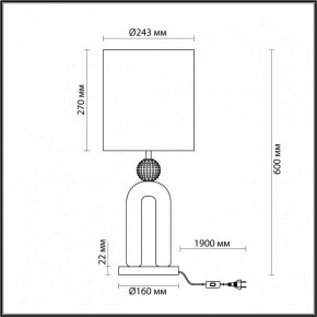 Настольная лампа декоративная Odeon Light Bagel 5410/1T в Качканаре - kachkanar.mebel24.online | фото 4