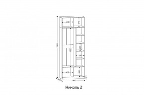 НИКОЛЬ 2 шкаф 2-х створчатый в Качканаре - kachkanar.mebel24.online | фото 3