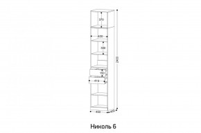 НИКОЛЬ 6 Пенал в Качканаре - kachkanar.mebel24.online | фото 2