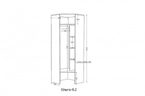 ОЛЬГА 9.2 Шкаф угловой с зеркалом в Качканаре - kachkanar.mebel24.online | фото 2