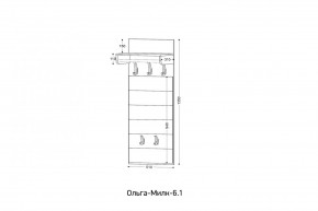 ОЛЬГА-МИЛК 6.1 Вешало настенное в Качканаре - kachkanar.mebel24.online | фото 2