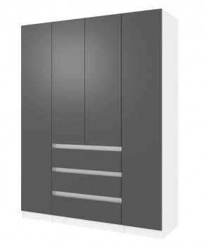 Парус Шкаф 4-х ств. 1600 (Белый/Графит) в Качканаре - kachkanar.mebel24.online | фото