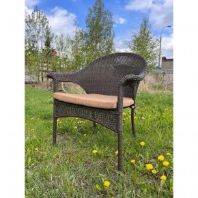 Плетеное кресло LV-140B-Brown с подушкой в комплекте в Качканаре - kachkanar.mebel24.online | фото 1