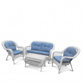 Плетеный комплект для отдыха из искусственного ротанга  LV-520 White/Blue в Качканаре - kachkanar.mebel24.online | фото 2