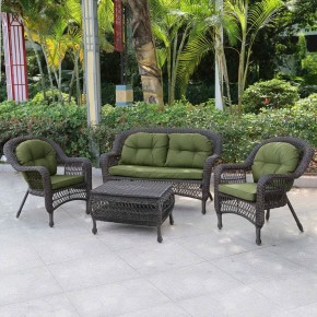 Плетеный комплект для отдыха LV-520BG Brown/Green в Качканаре - kachkanar.mebel24.online | фото 2