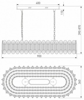 Подвесная люстра Bogate-s Chaleur 423/1 в Качканаре - kachkanar.mebel24.online | фото 5