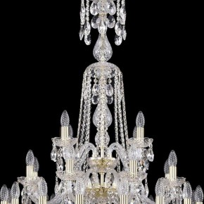 Подвесная люстра Bohemia Ivele Crystal 1402 1402/16+8+4/300/XL-123/3D/G в Качканаре - kachkanar.mebel24.online | фото 5