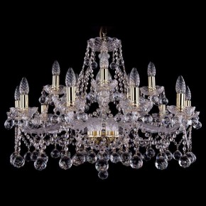 Подвесная люстра Bohemia Ivele Crystal 1413 1413/10+5/300/G/Balls в Качканаре - kachkanar.mebel24.online | фото