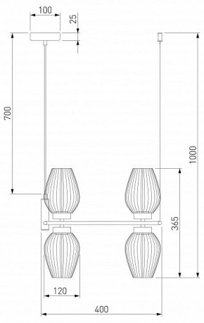 Подвесная люстра Eurosvet Alva 30183/4 латунь в Качканаре - kachkanar.mebel24.online | фото 4