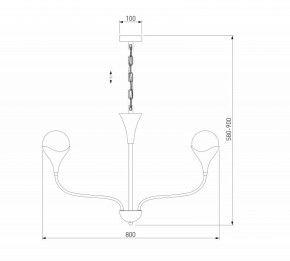 Подвесная люстра Eurosvet Calyx 60169/6 никель в Качканаре - kachkanar.mebel24.online | фото 3