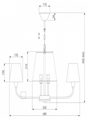 Подвесная люстра Eurosvet Milos 60153/6 латунь в Качканаре - kachkanar.mebel24.online | фото 3