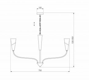 Подвесная люстра Eurosvet Rhyton 60167/6 латунь в Качканаре - kachkanar.mebel24.online | фото 5