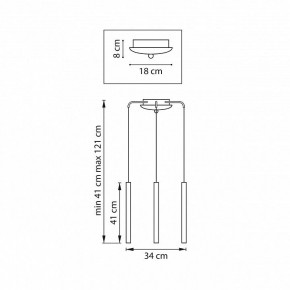 Подвесная люстра Lightstar Tubo L3T747247 в Качканаре - kachkanar.mebel24.online | фото 3