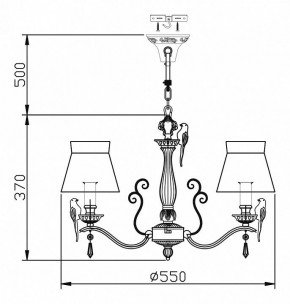 Подвесная люстра Maytoni Bird ARM013-03-W в Качканаре - kachkanar.mebel24.online | фото 6
