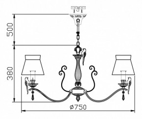 Подвесная люстра Maytoni Bird ARM013-08-W в Качканаре - kachkanar.mebel24.online | фото 5