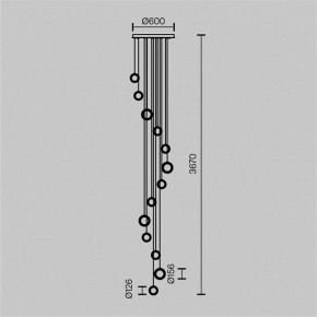 Подвесная люстра Maytoni Pharao MOD361PL-L58BS3K в Качканаре - kachkanar.mebel24.online | фото 4