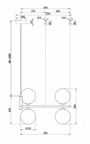 Подвесная люстра Maytoni Ring MOD013PL-04B в Качканаре - kachkanar.mebel24.online | фото 4