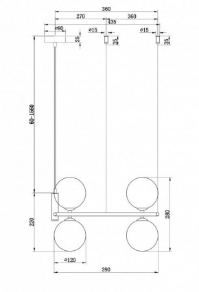 Подвесная люстра Maytoni Ring MOD013PL-04W в Качканаре - kachkanar.mebel24.online | фото 4