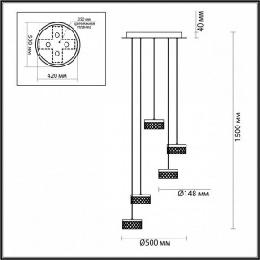 Подвесная люстра Odeon Light Fivre 5032/30L в Качканаре - kachkanar.mebel24.online | фото 4