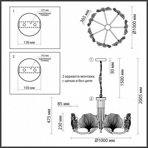 Подвесная люстра Odeon Light Ventaglio 4870/7 в Качканаре - kachkanar.mebel24.online | фото 6