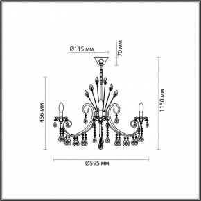 Подвесная люстра Odeon Light Versia 4977/6 в Качканаре - kachkanar.mebel24.online | фото 5