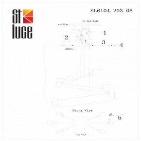 Подвесная люстра ST-Luce Montecelio SL6104.203.06 в Качканаре - kachkanar.mebel24.online | фото 4