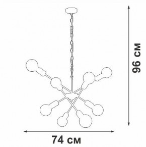 Подвесная люстра Vitaluce V4750 V4750-1/8 в Качканаре - kachkanar.mebel24.online | фото 2